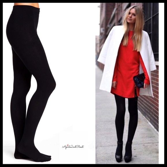 BLACK FLEECE LINED TIGHTS - Picture 8 of 8